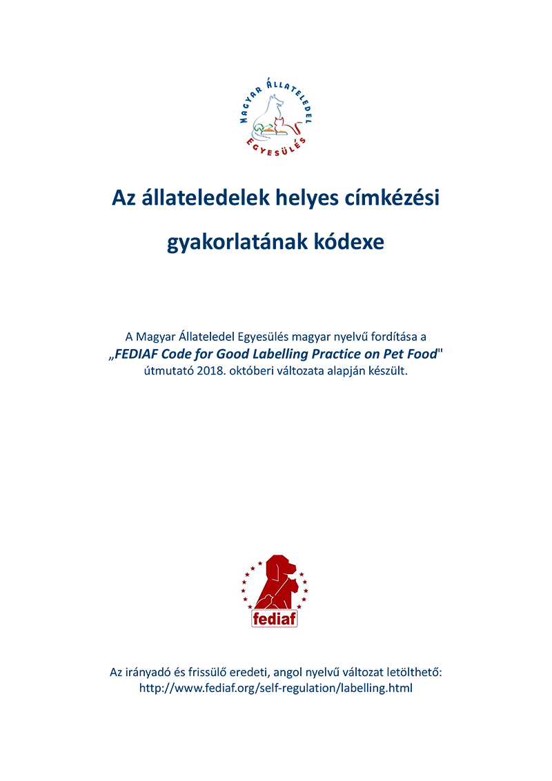 Az állateledelek helyes címkézési gyakorlatának kódexe, bélyegkép
